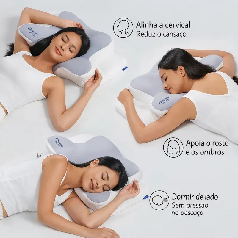 Posições de uso do travesseiro ComfortCare